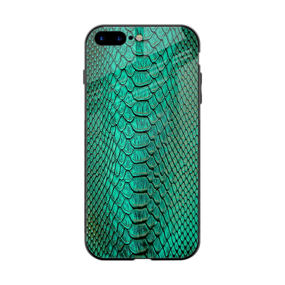 Croco Emerald back phone cover | glass case for iphone 7 plus