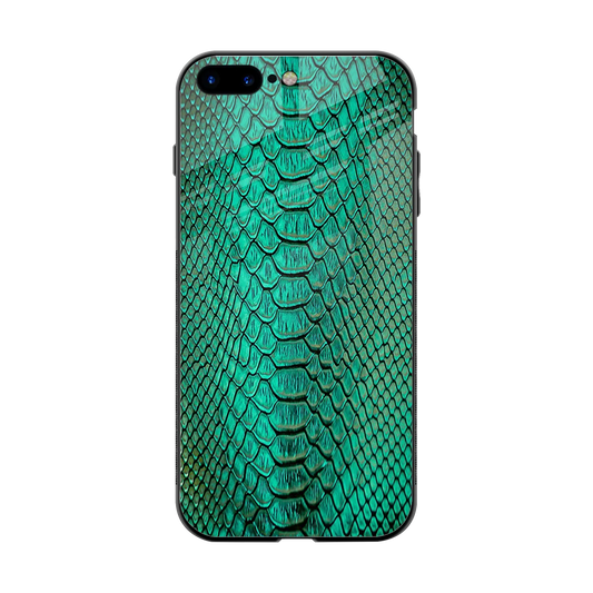 Croco Emerald back phone cover | glass case for iphone 7 plus