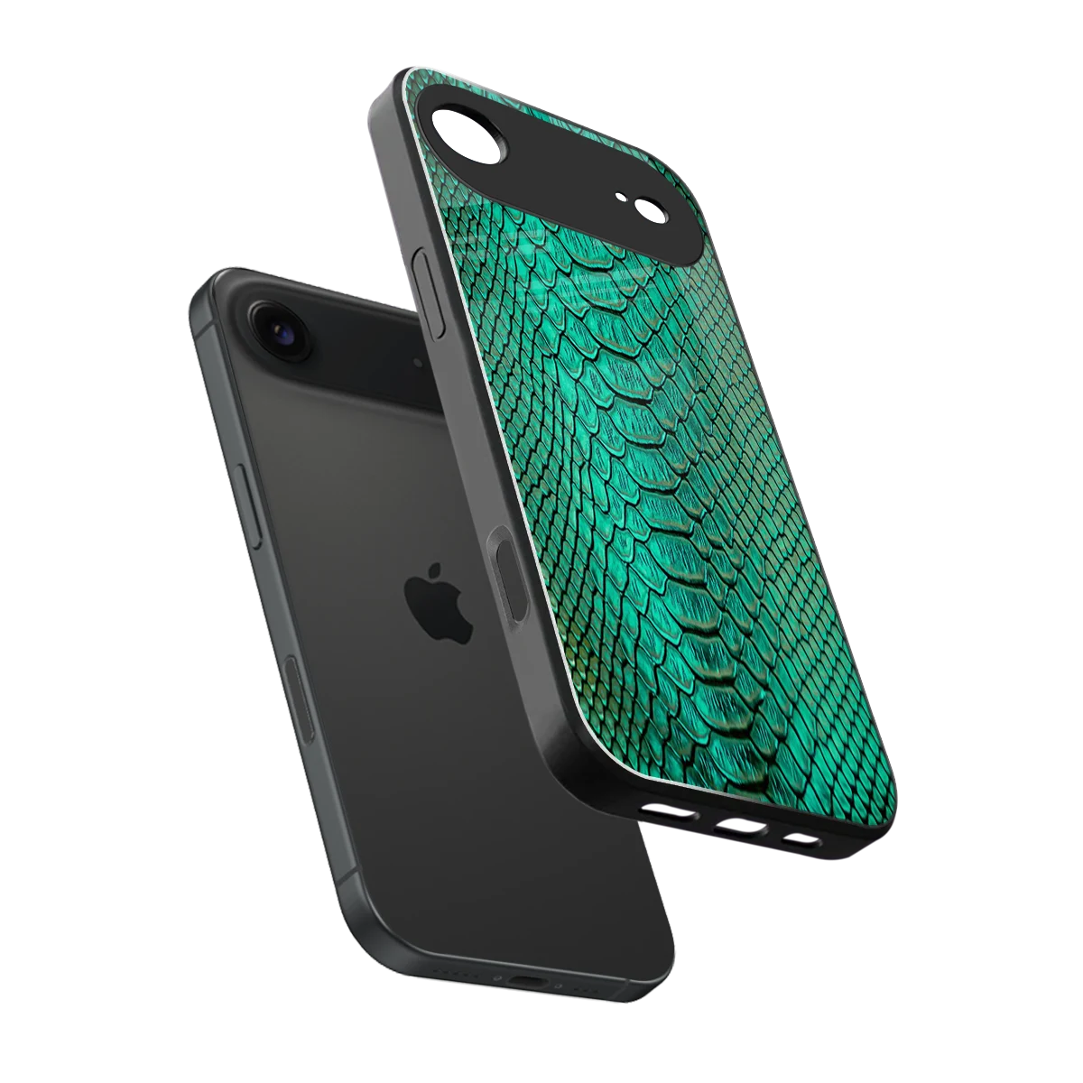 Croco Emerald sleek iphone air cover with tempered glass back and TPU edges