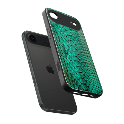 Croco Emerald sleek iphone air cover with tempered glass back and TPU edges