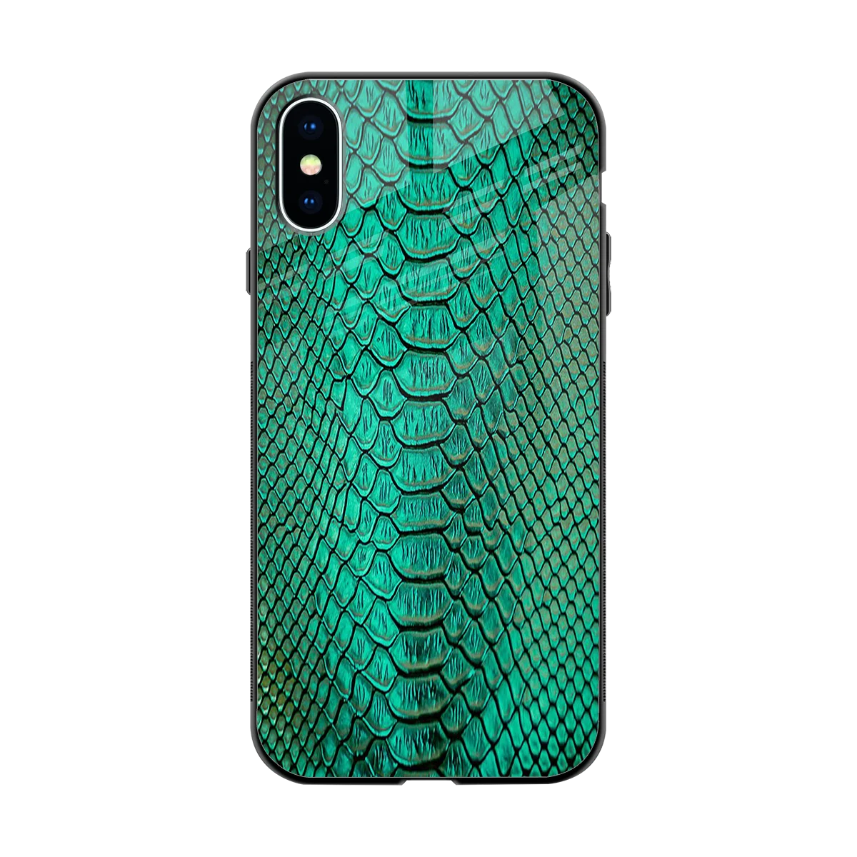 Croco Emerald back phone cover | glass case for iphone x