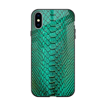 Croco Emerald back phone cover | glass case for iphone x