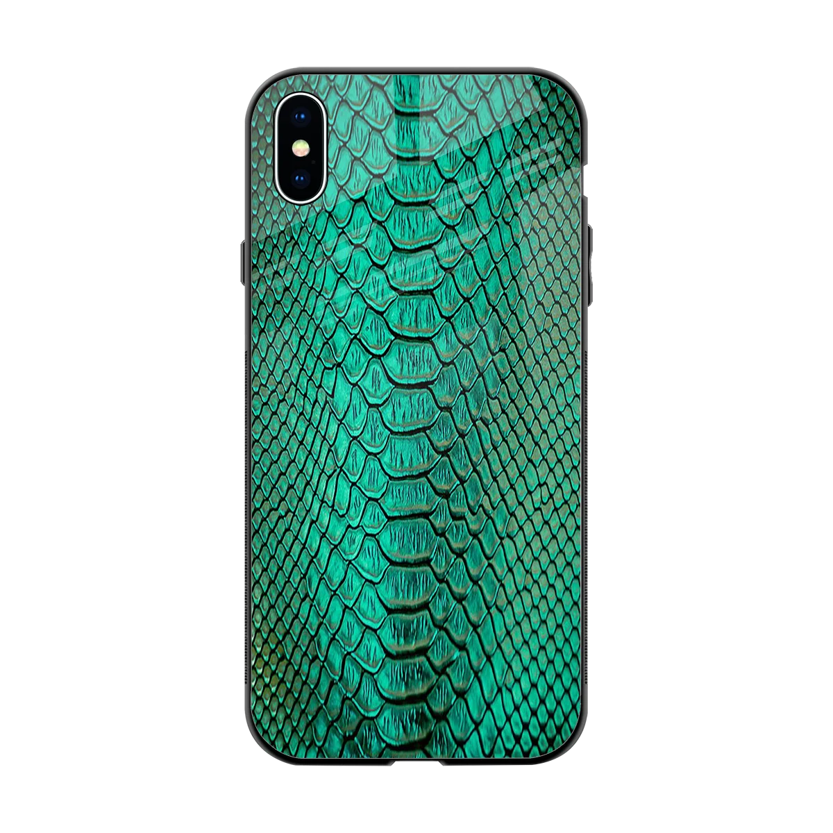 Croco Emerald back phone cover | glass case for iphone xs max