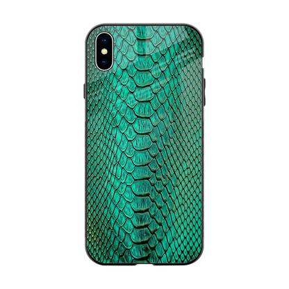 Croco Emerald back phone cover | glass case for iphone xs max