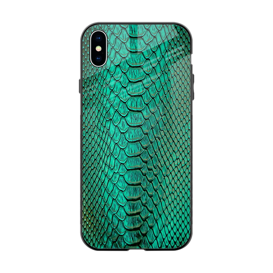 Croco Emerald back phone cover | glass case for iphone xs max