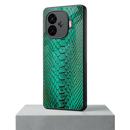 Croco Emerald iqoo neo 10r 5g mobile cover | shockproof glass phone case