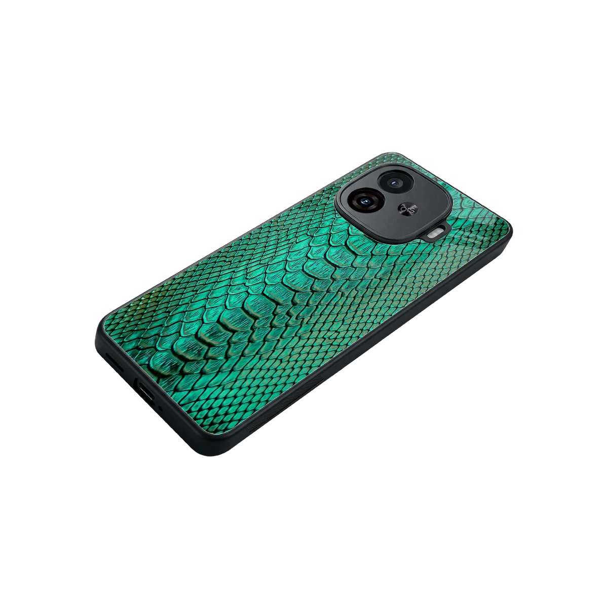 Croco Emerald stylish phone case for iqoo neo 10r 5g | glossy glass and slim fit