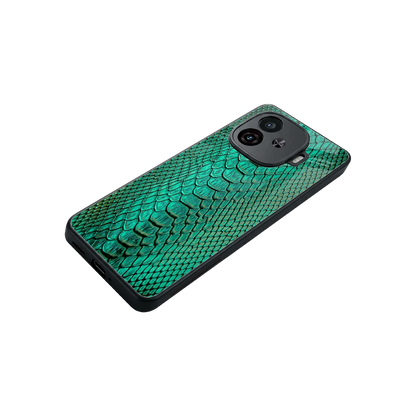 Croco Emerald stylish phone case for iqoo neo 10r 5g | glossy glass and slim fit