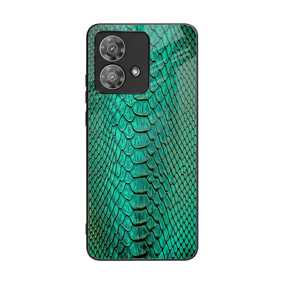Croco Emerald back phone cover | glass case for motorola edge 40 neo 5g