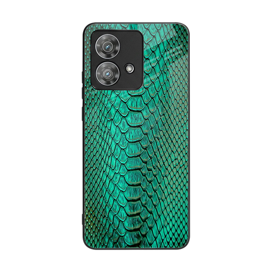 Croco Emerald back phone cover | glass case for motorola edge 40 neo 5g