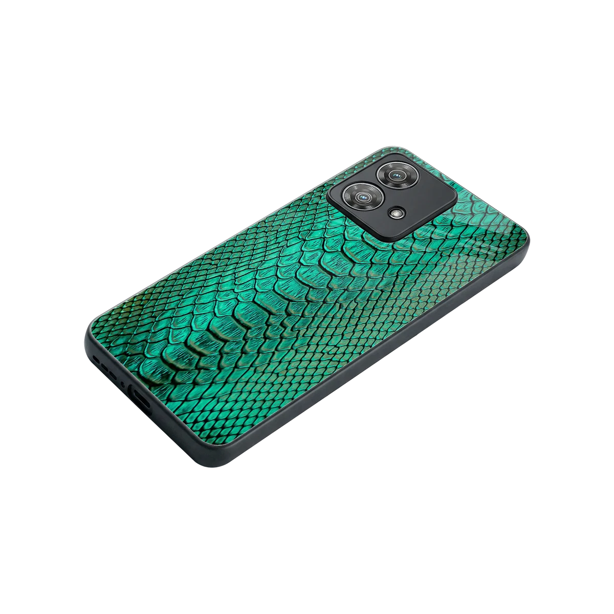 Croco Emerald stylish phone case for motorola edge 40 neo 5g | glossy glass and slim fit