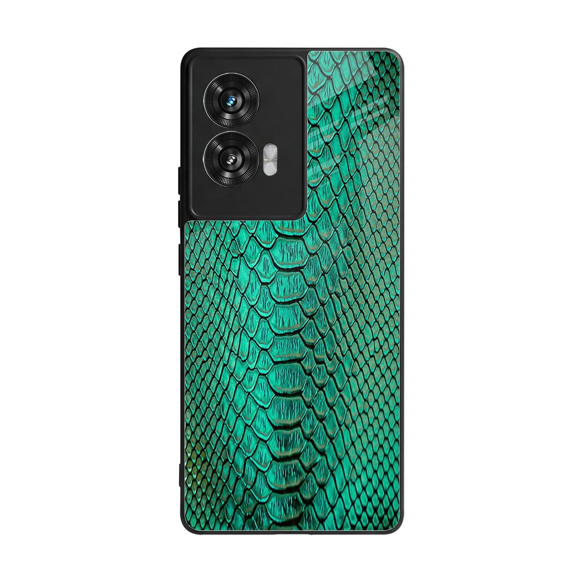 Croco Emerald back phone cover | glass case for motorola edge 50 fusion