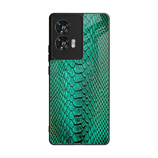 Croco Emerald back phone cover | glass case for motorola edge 50 fusion