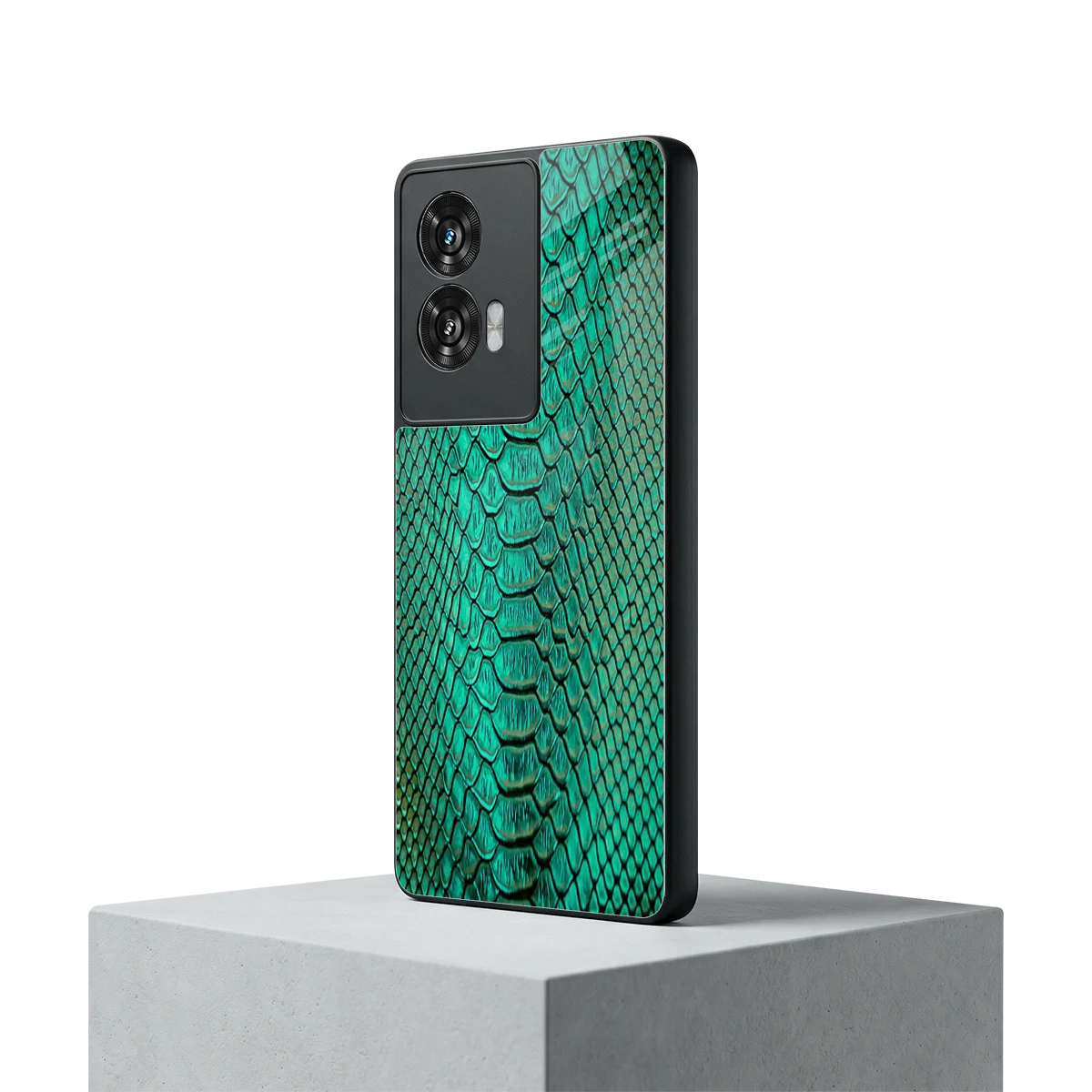 Croco Emerald motorola edge 50 fusion mobile cover | shockproof glass phone case