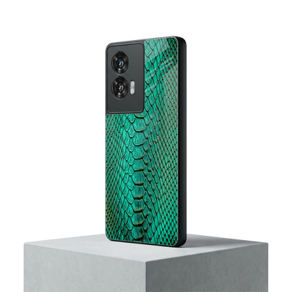 Croco Emerald motorola edge 50 fusion mobile cover | shockproof glass phone case