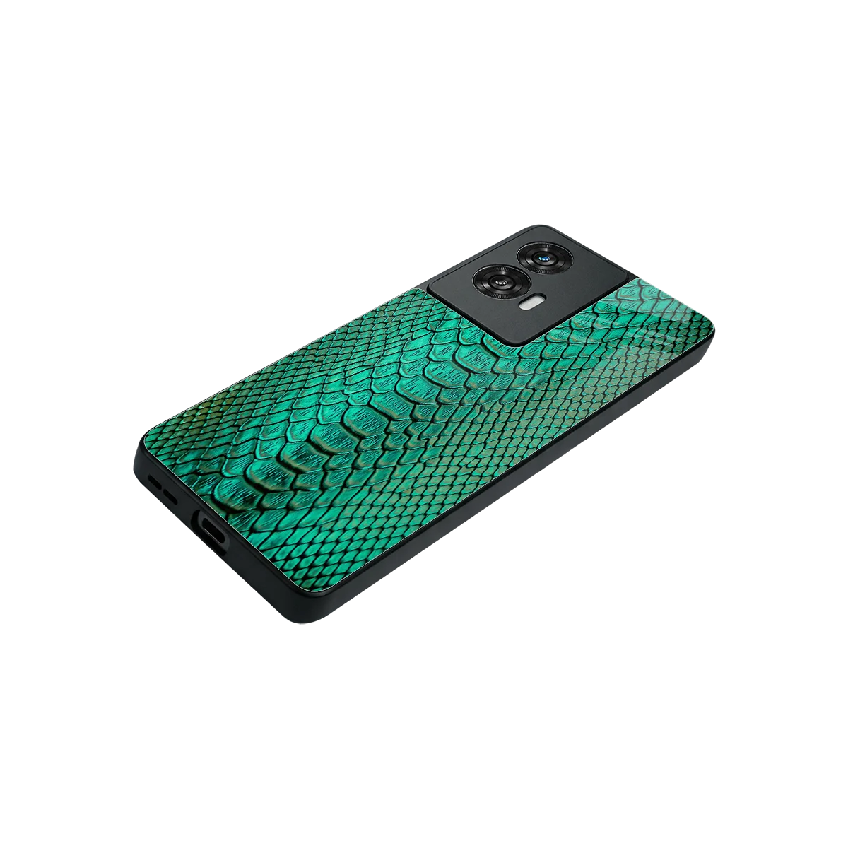 Croco Emerald stylish phone case for motorola edge 50 fusion | glossy glass and slim fit