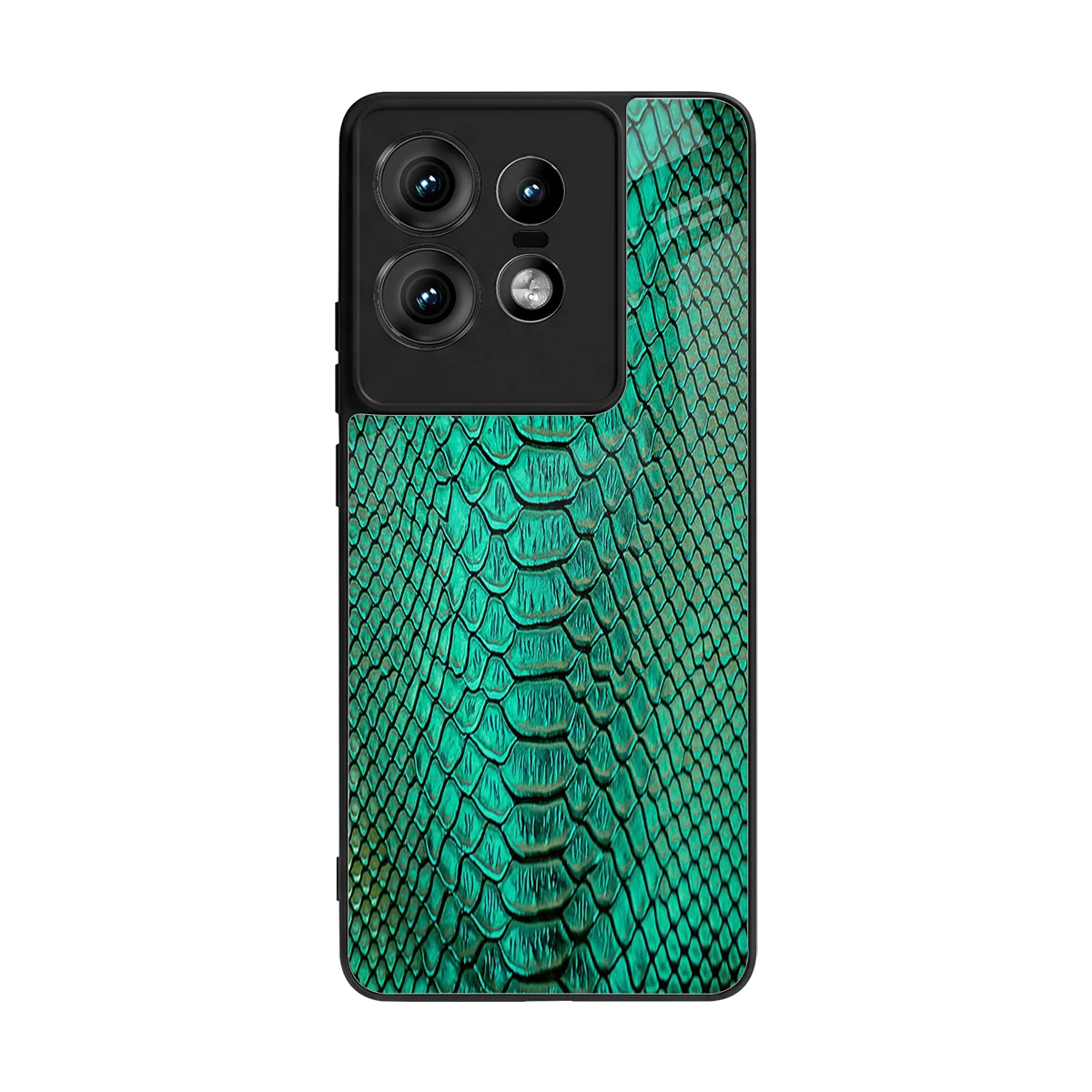 Croco Emerald back phone cover | glass case for motorola edge 50 pro