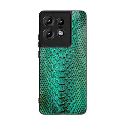 Croco Emerald back phone cover | glass case for motorola edge 50 pro