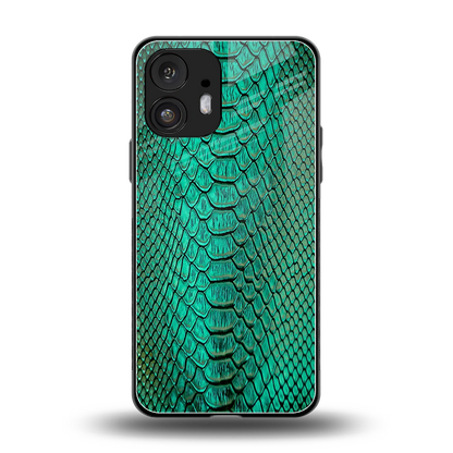 Croco Emerald back phone cover | glass case for nothing phone 2