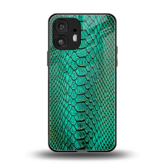Croco Emerald back phone cover | glass case for nothing phone 2