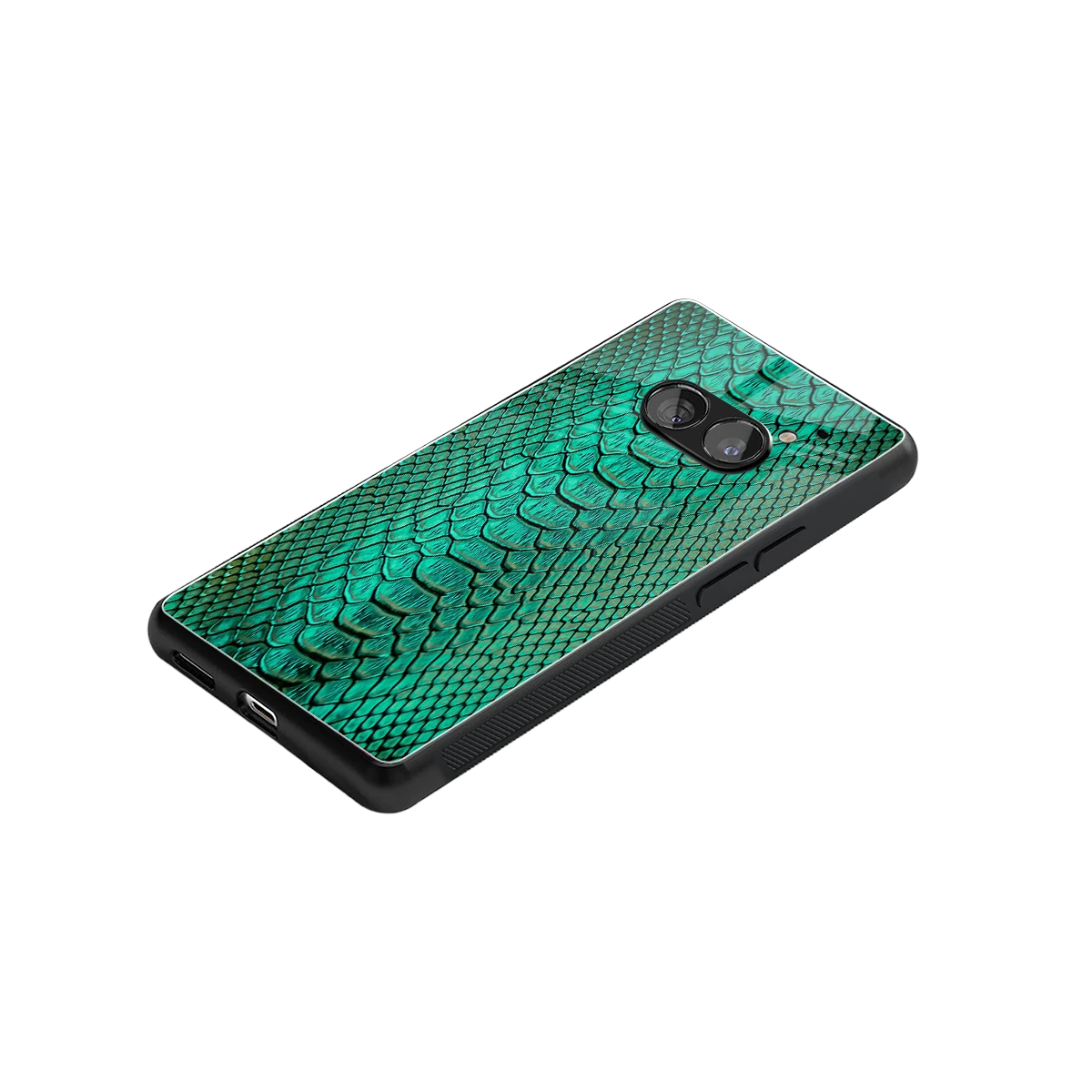 Croco Emerald stylish phone case for nothing phone 2a plus | glossy glass and slim fit