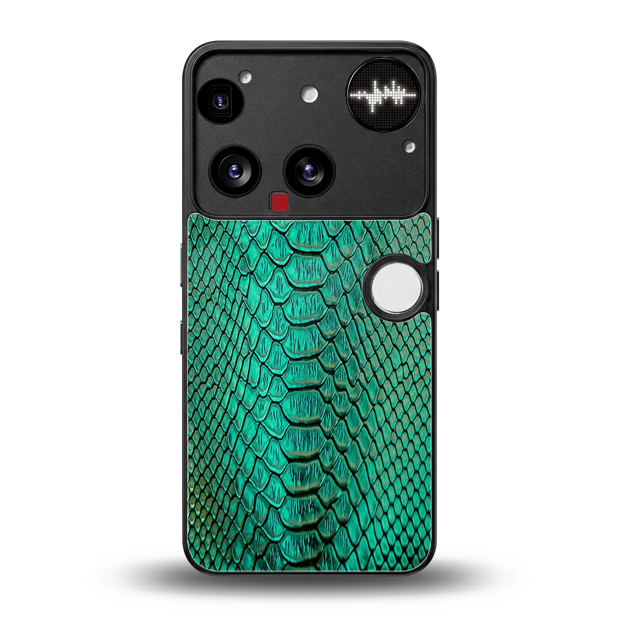 Croco Emerald back phone cover | glass case for nothing phone 3