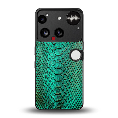 Croco Emerald back phone cover | glass case for nothing phone 3