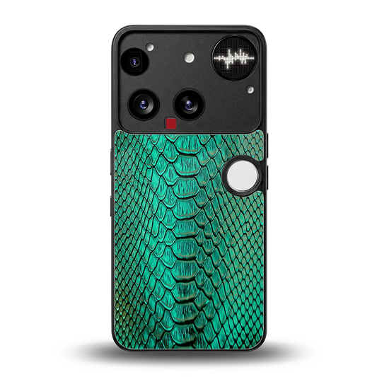 Croco Emerald back phone cover | glass case for nothing phone 3
