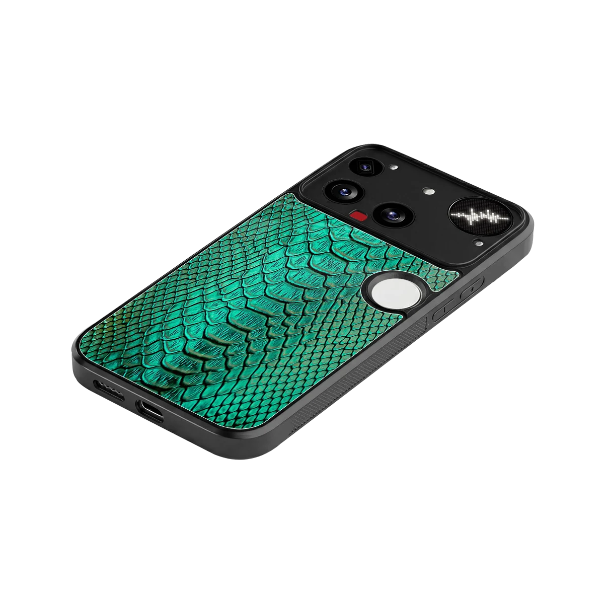 Croco Emerald stylish phone case for nothing phone 3 | glossy glass and slim fit