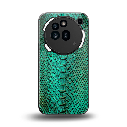 Croco Emerald back phone cover | glass case for nothing phone 3a pro