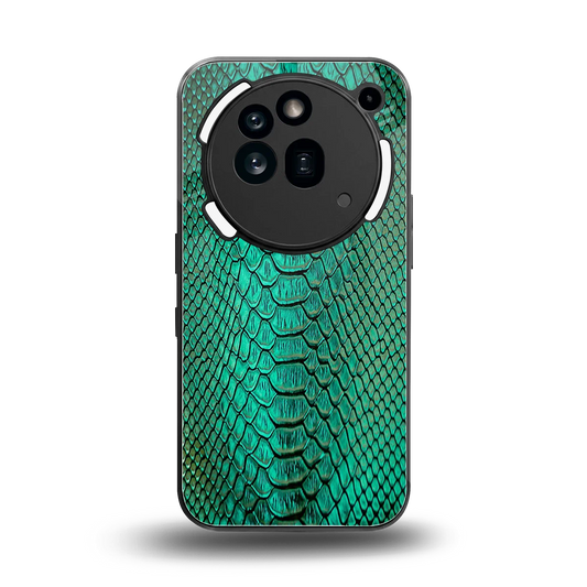 Croco Emerald back phone cover | glass case for nothing phone 3a pro