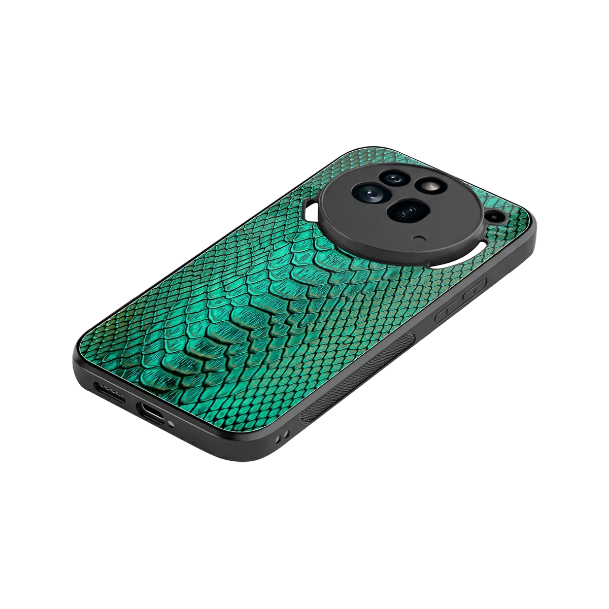 Croco Emerald stylish phone case for nothing phone 3a pro | glossy glass and slim fit