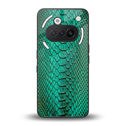 Croco Emerald back phone cover | glass case for nothing phone 3a