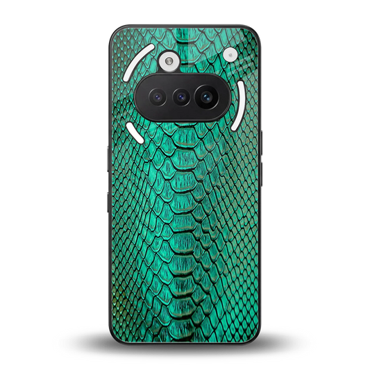 Croco Emerald back phone cover | glass case for nothing phone 3a