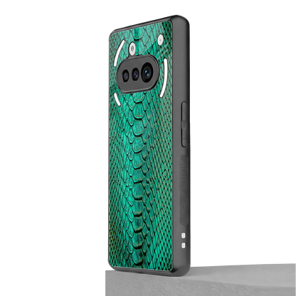 Croco Emerald nothing phone 3a mobile cover | shockproof glass phone case