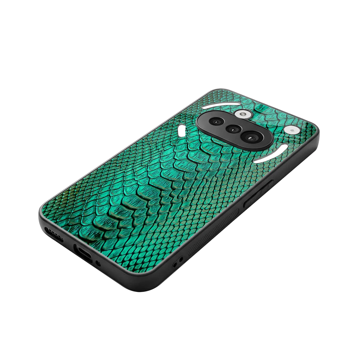 Croco Emerald stylish phone case for nothing phone 3a | glossy glass and slim fit