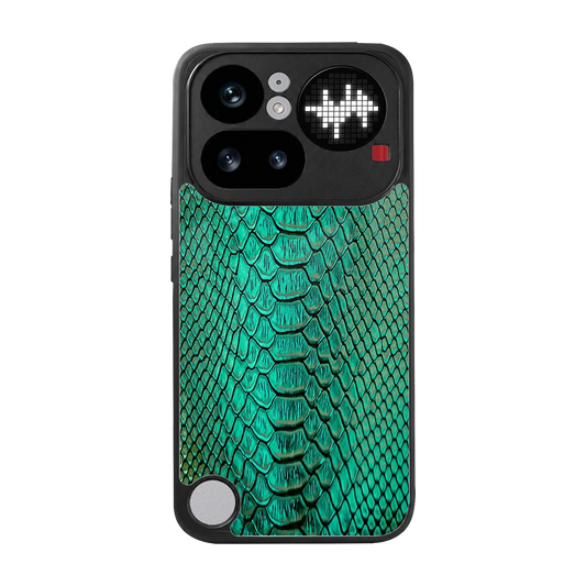 Croco Emerald back phone cover | glass case for nothing phone 4a pro
