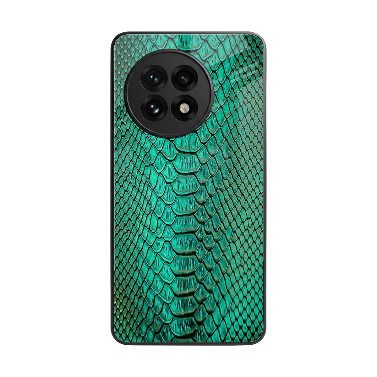 Croco Emerald back phone cover | glass case for oneplus 13r