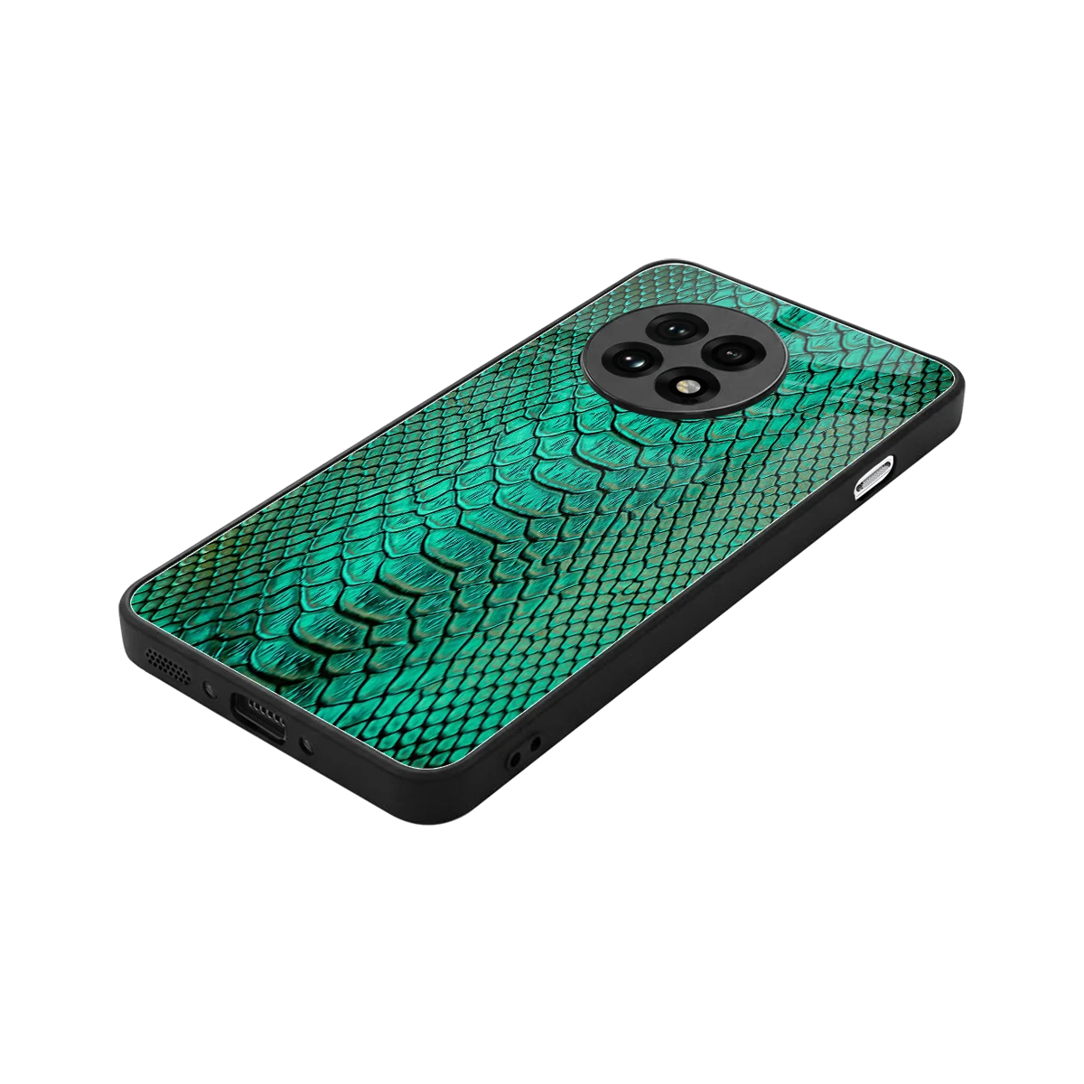 Croco Emerald stylish phone case for oneplus 13r | glossy glass and slim fit