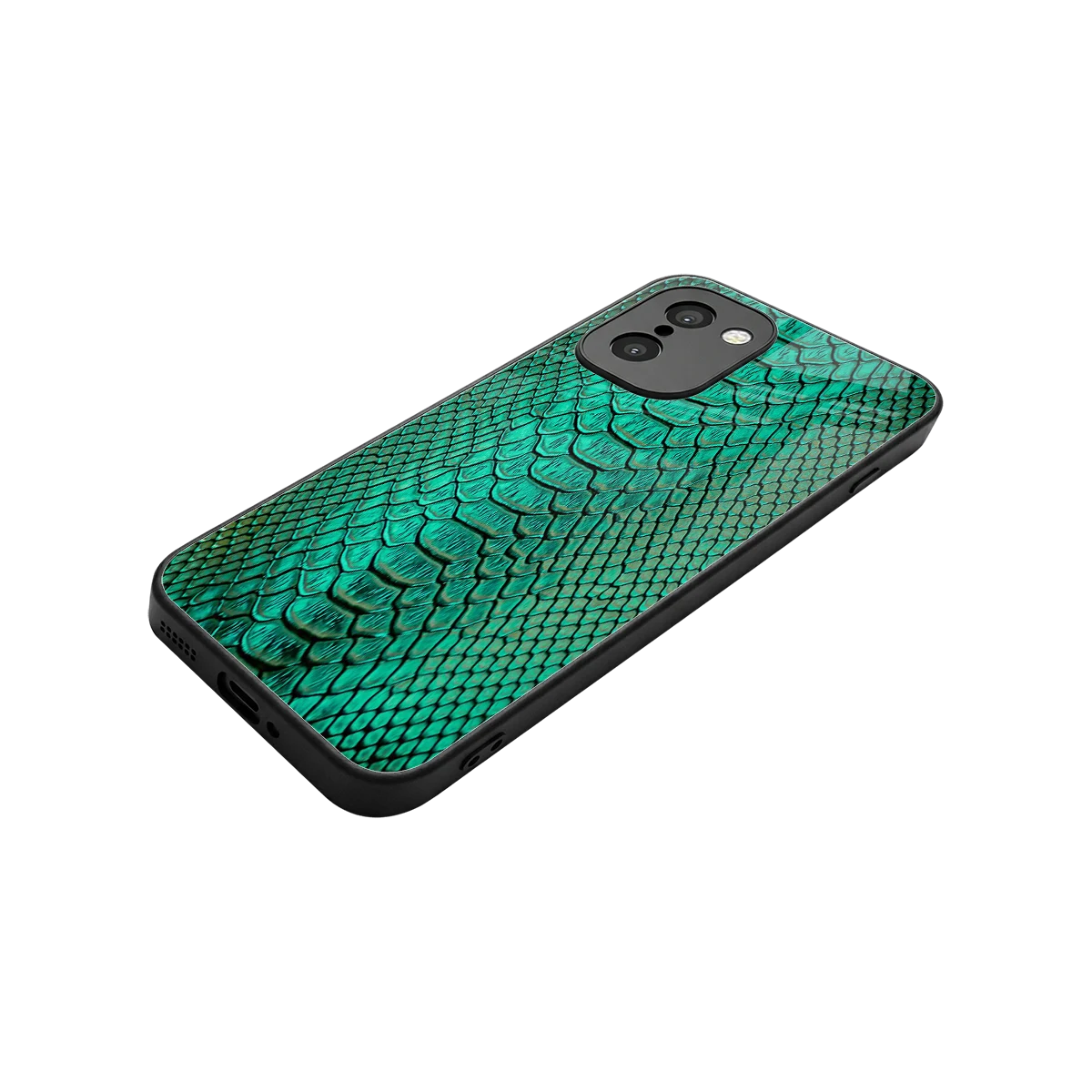 Croco Emerald stylish phone case for oneplus 15r | glossy glass and slim fit