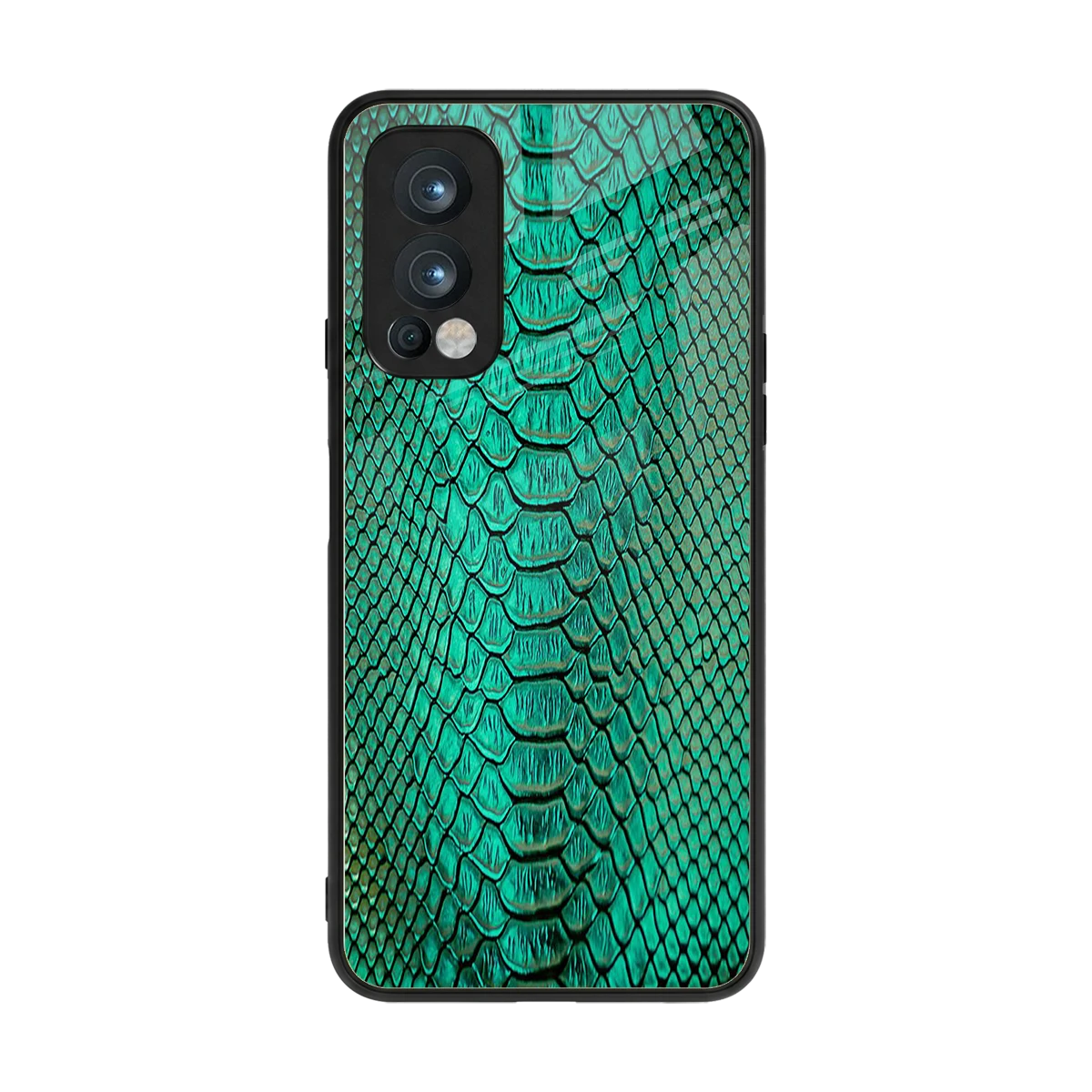 Croco Emerald back phone cover | glass case for oneplus nord 2