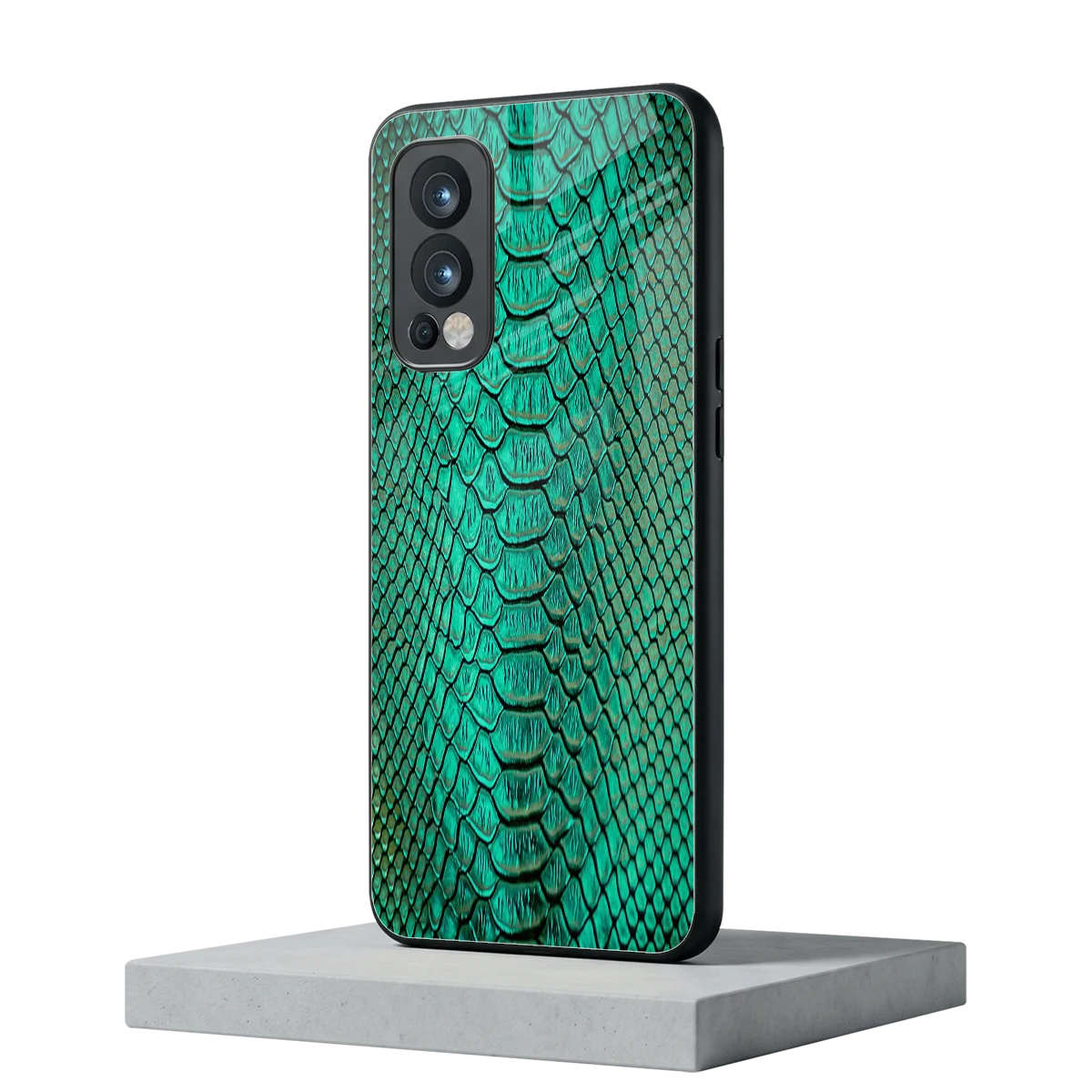 Croco Emerald oneplus nord 2 mobile cover | shockproof glass phone case