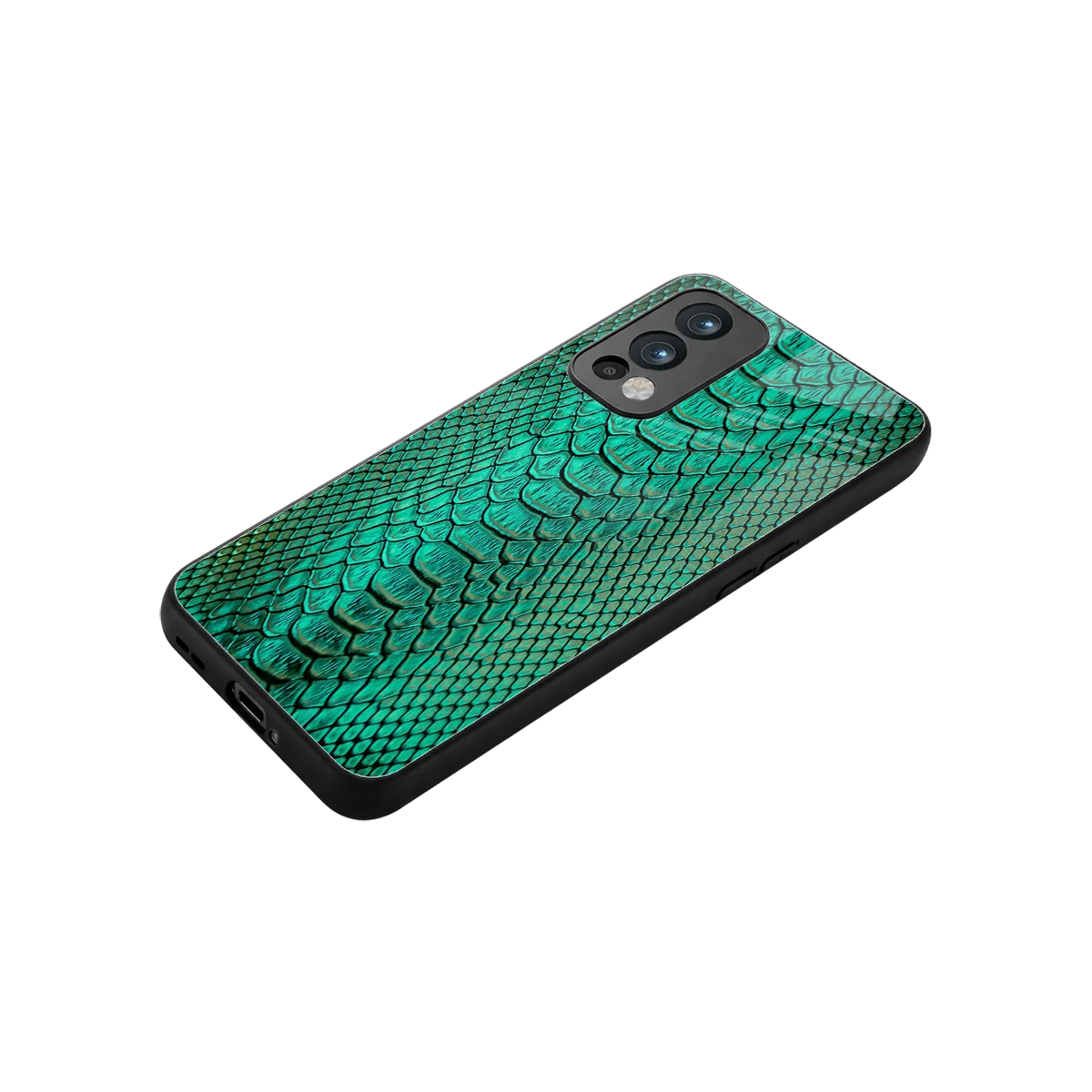 Croco Emerald stylish phone case for oneplus nord 2 | glossy glass and slim fit