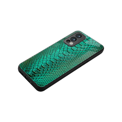 Croco Emerald stylish phone case for oneplus nord 2 | glossy glass and slim fit