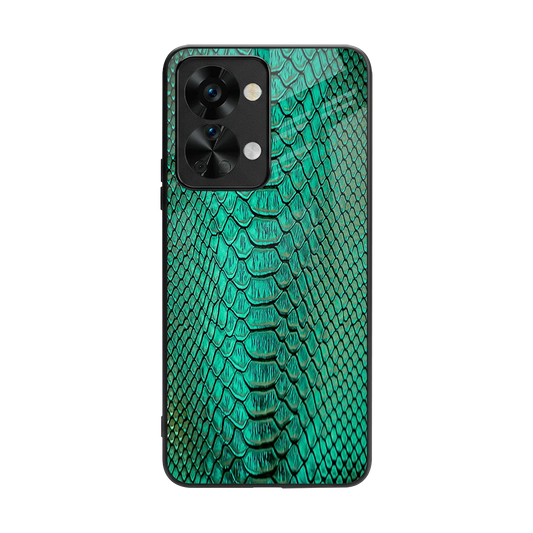 Croco Emerald back phone cover | glass case for oneplus nord 2t