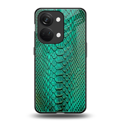 Croco Emerald back phone cover | glass case for oneplus nord 3