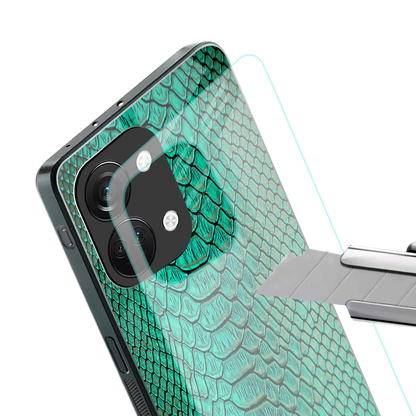 Croco Emerald stylish phone case for oneplus nord 3 | glossy glass and slim fit