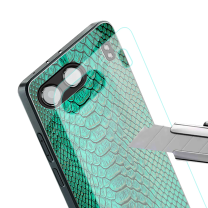 Croco Emerald stylish phone case for oneplus nord 4 | glossy glass and slim fit