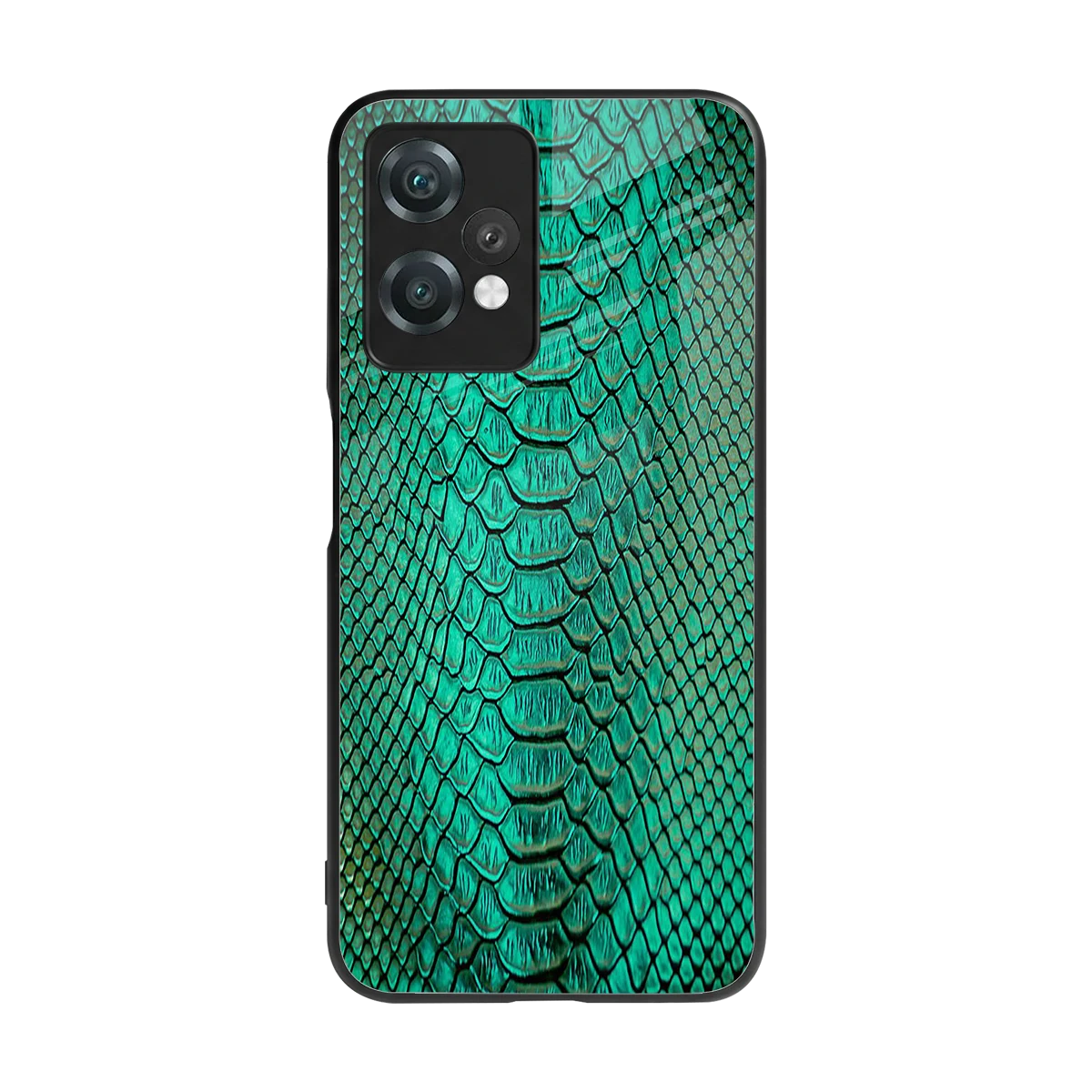 Croco Emerald back phone cover | glass case for oneplus nord ce 2 lite
