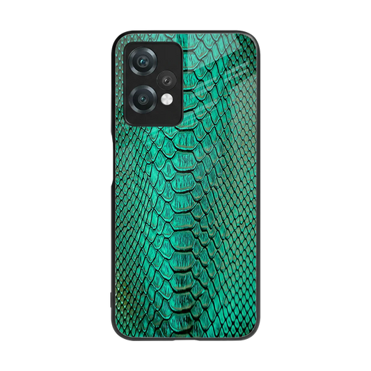 Croco Emerald back phone cover | glass case for oneplus nord ce 2 lite